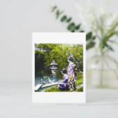 ヴィンテージ芸者がアヒルを見る|過去記事 ポストカード (スタンド正面)