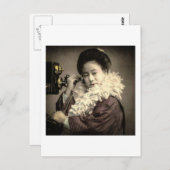 ヴィンテージ芸者が深夜電話をかける|過去記事 ポストカード (正面/裏面)