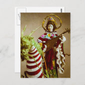 ヴィンテージ芸者で女神弁才天日本 ポストカード (正面/裏面)