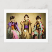 ヴィンテージ芸者は昔日本を見ない ポストカード (正面)