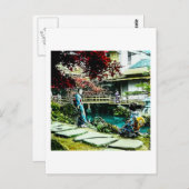 ヴィンテージ芸者草津茶屋メイプルツリー ポストカード (正面/裏面)