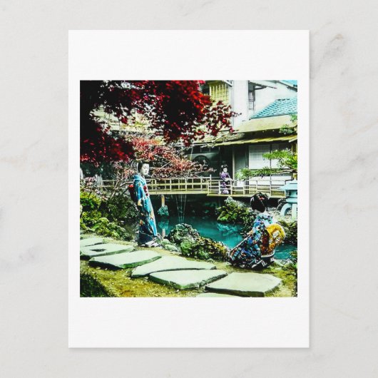 ヴィンテージ芸者草津茶屋メイプルツリー ポストカード (正面)