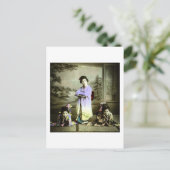 ヴィンテージ芸者3人が色鮮やかに|過去記事 ポストカード (スタンド正面)