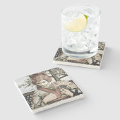 ヴィンテージ芸者 ストーンコースター (横)