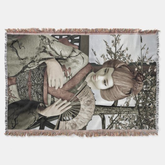 ヴィンテージ芸者 スローブランケット (正面)