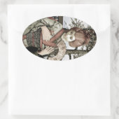 ヴィンテージ芸者 楕円形シール (バッグ)