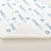 ヴィンテージ芸術的スイミングチームパターン シェルパブランケット (3/4)