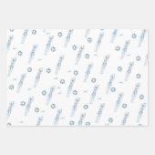 ヴィンテージ芸術的スイミングチームパターン ラッピングペーパーシート (正面)