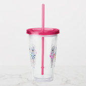 ヴィンテージ芸術的スイミング泳ぐ人スイムリングや輪プール アクリルタンブラー (右)