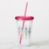 ヴィンテージ芸術的スイミング泳ぐ人スイムリングや輪プール アクリルタンブラー (裏面)