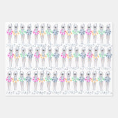 ヴィンテージ芸術的スイミング泳ぐ人スイムリングや輪プール ラッピングペーパーシート (正面)