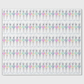 ヴィンテージ芸術的スイミング泳ぐ人スイムリングや輪プール ラッピングペーパー (フラット)