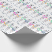 ヴィンテージ芸術的スイミング泳ぐ人スイムリングや輪プール ラッピングペーパー (角)