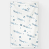 ヴィンテージ芸術的スニークロスイミングチームガールズ 横断幕 (縦)