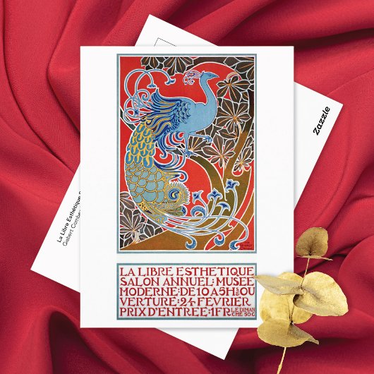 ヴィンテージ芸術的ソサエティピーコックコンバズ ポストカード