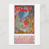 ヴィンテージ芸術的ソサエティピーコックコンバズ ポストカード (正面)
