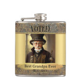 ヴィンテージ芸術的デザインフォトグランパ フラスク (正面)