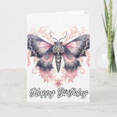 ヴィンテージ芸術的バタフライアート | ハッピーバースデー カード (正面)