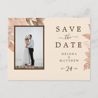 ヴィンテージ芸術的フローラ除草ピンク ポストカード