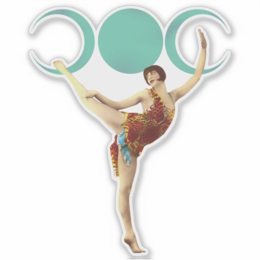 ヴィンテージ芸術的ムーンダンサー シール (正面)