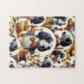 ヴィンテージ英語セッターイラストレーション ジグソーパズル (横)