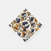 ヴィンテージ英語セッターイラストレーション スタンダードカクテルナプキン (角)