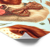 ヴィンテージ英語セッターシームレス ポスター (角)