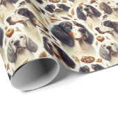 ヴィンテージ英語セッターシームレス ラッピングペーパー (ロールコーナー)