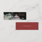 ヴィンテージ英語ティーポットTeatime名刺1 スキニー名刺 (正面/裏面)