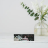 ヴィンテージ英語ティーポットTeatime名刺1 スキニー名刺 (スタンド正面)