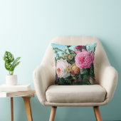 ヴィンテージ英語バラフローラプリントシャビーシック クッション (椅子)