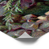 ヴィンテージ英語バラフローラプリントシャビーシック ポスター (角)