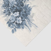 ヴィンテージ英語フローラ青と白のデコページ 薄葉紙 (詳細)