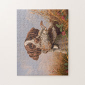 ヴィンテージ英語ポインタ狩りウズラ絵画ズ ジグソーパズル (縦)