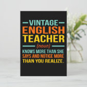 ヴィンテージ英語先生定義言語 サンキューカード (スタンド正面)