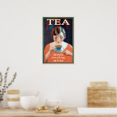 ヴィンテージ茶が飲み物の品質を向上 ポスター (キッチン)