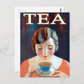 ヴィンテージ茶が飲み物の品質を向上 ポストカード (正面/裏面)