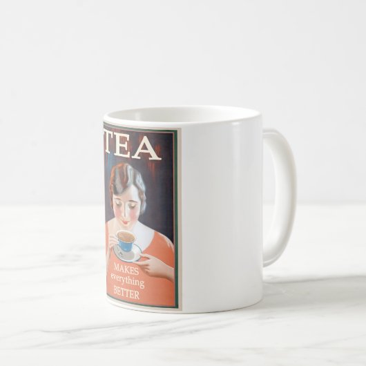 ヴィンテージ茶の広告 – より良いポスター コーヒーマグカップ (正面右)