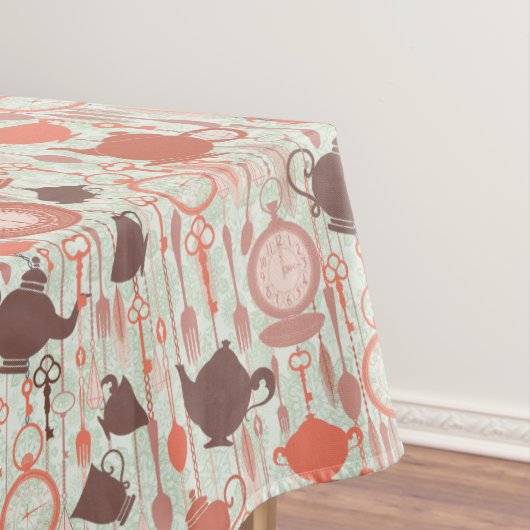 ヴィンテージ茶の時間パターン テーブルクロス (インサイチュ)