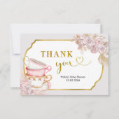 ヴィンテージ茶パーティーサンキューカード サンキューカード (正面)