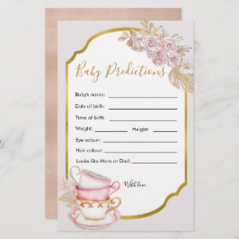 ヴィンテージ茶パーティーベビーシャワーベビー予測