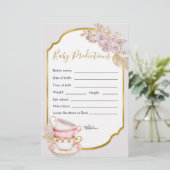 ヴィンテージ茶パーティーベビーシャワーベビー予測 (スタンド正面)