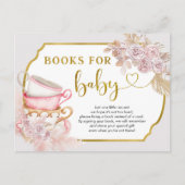 ヴィンテージ茶パーティーベビー インビテーションポストカード (正面)