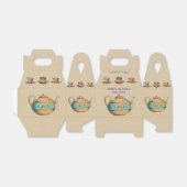 ヴィンテージ茶パーティー切妻箱パーソナライズされた フェイバーボックス (折り畳みなし)