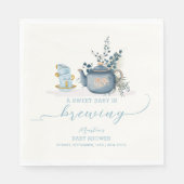 ヴィンテージ茶パーティー醸造ベビーシャワー スタンダードランチョンナプキン (正面)