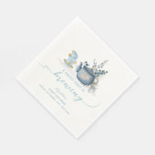 ヴィンテージ茶パーティー醸造ベビーシャワー スタンダードランチョンナプキン (角)