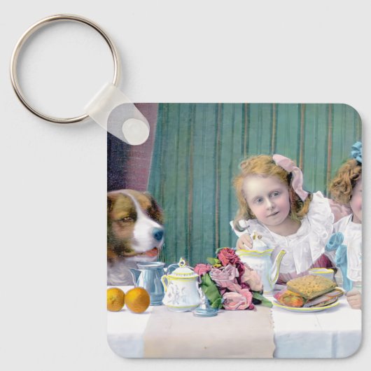 ヴィンテージ茶パーティー キーホルダー (正面)
