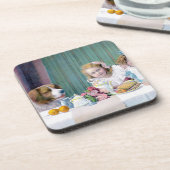 ヴィンテージ茶パーティー コースター (左側)