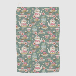 ヴィンテージ茶パーティー ゴルフタオル