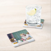 ヴィンテージ茶パーティー スクエアペーパーコースター (インサイチュ)